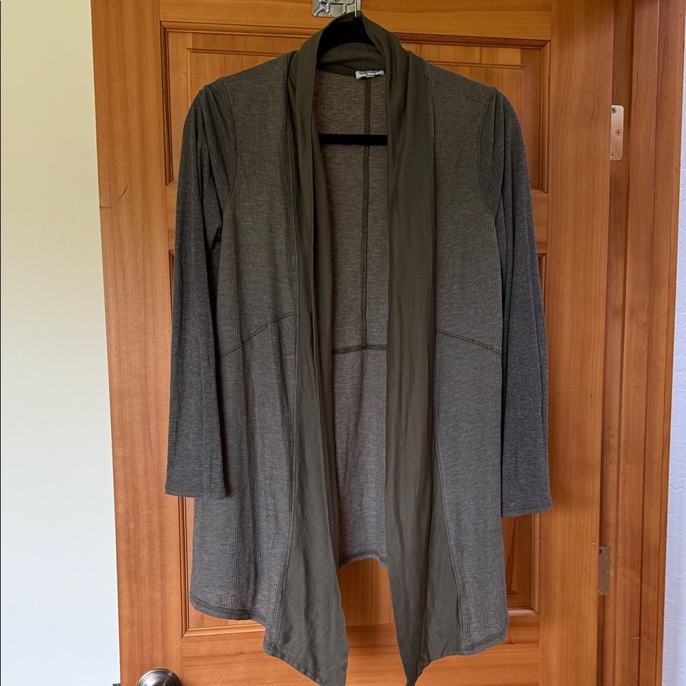 Splendid Dark Olive Open Front Cardigan
